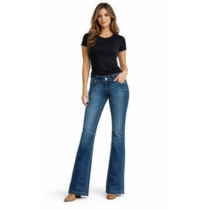 True Religion Sammy Ladies Blue Denim Jeans Size 29/34 Made In USA 100% Cotton W